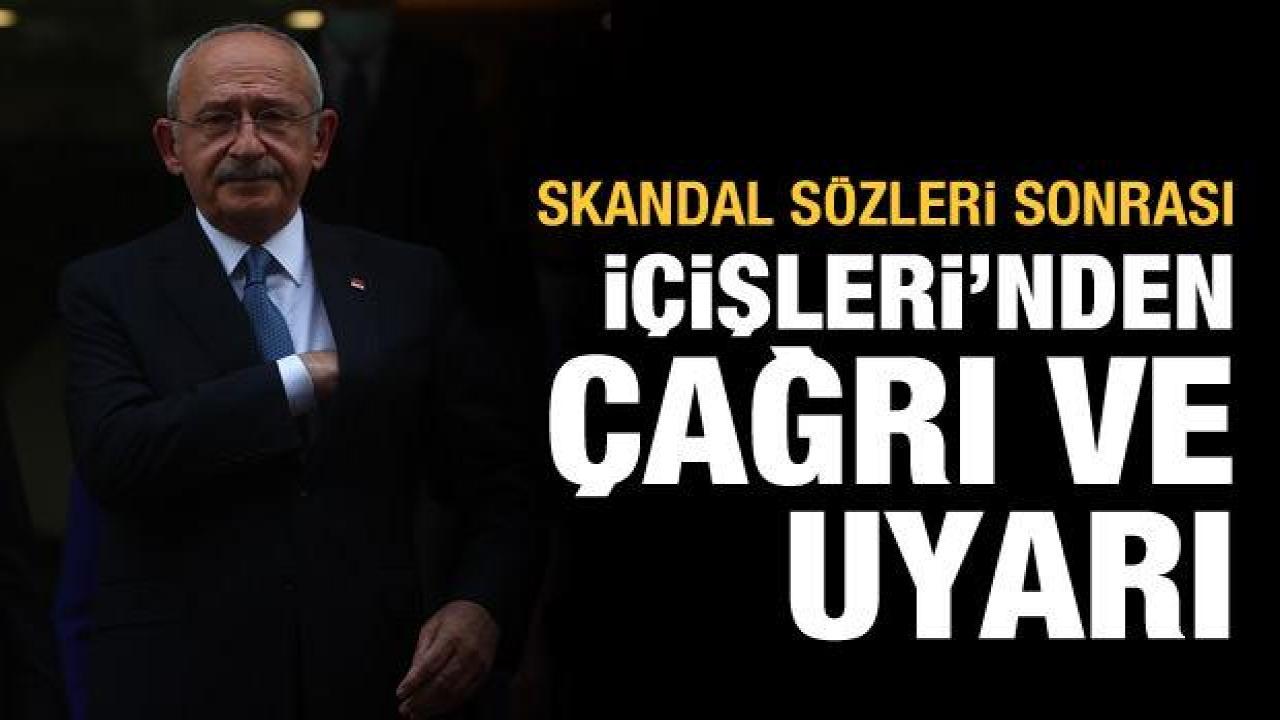 İçişleri'nden Kılıçdaroğlu'na çağrı: Bilgileri nasıl elde ettiğini açıklamalı